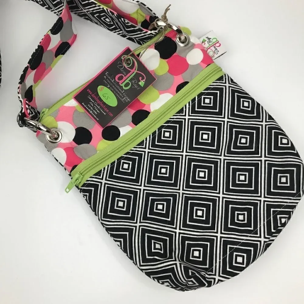 Artisan Hand Crafted Colorful Fabric Crossbody Bag NWT